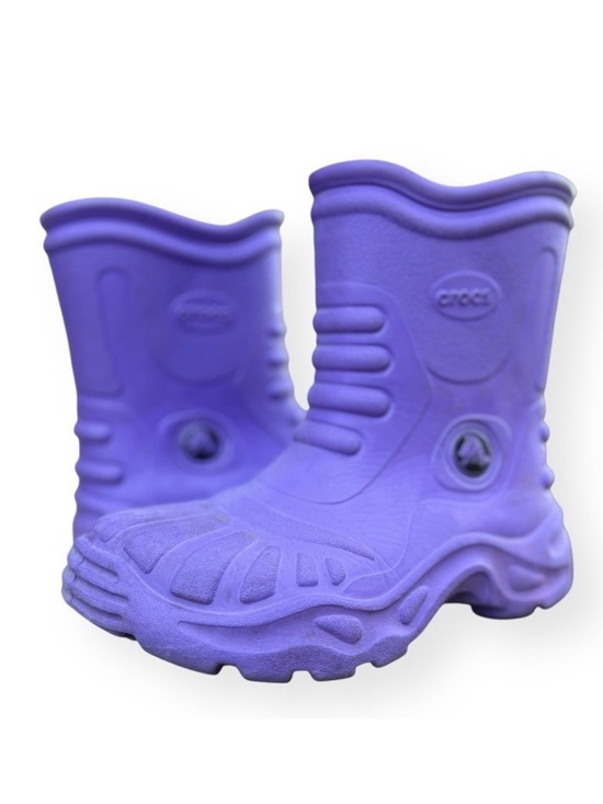 CROCS Other - Crocs Handle It Boots Purple Slip on Unisex Kids M size 1 - W 3